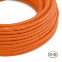 Cable decorativo textil plano a metros homologado color naranja