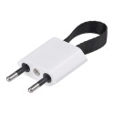 Europaeischer Stecker mit Textilschlaufe zur Lampenherstellung