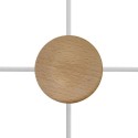Soporte madera 88 mm diámetro x 30 mm alto con 4 salidas laterales