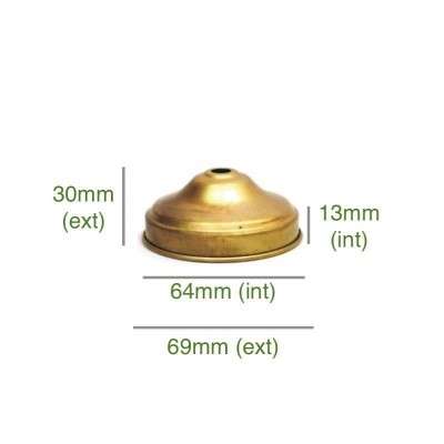 Messing-Glashalter 64mm mit Schrauben