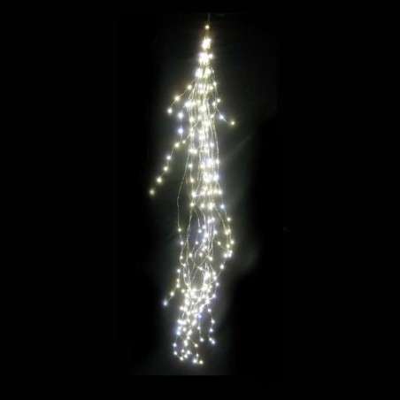 Cascada 480 LEDs fijos exterior blanco frío y 400cm de largo