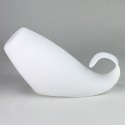 Gebogene Opal-Tulpe 180mm 30mm matt retro | Lampenbedarf