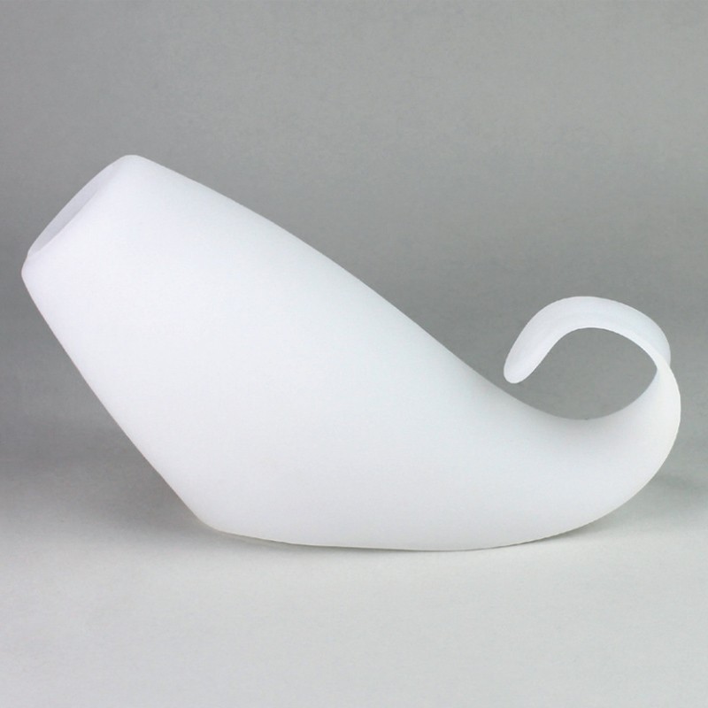 Gebogene Opal-Tulpe 180mm 30mm matt retro | Lampenbedarf