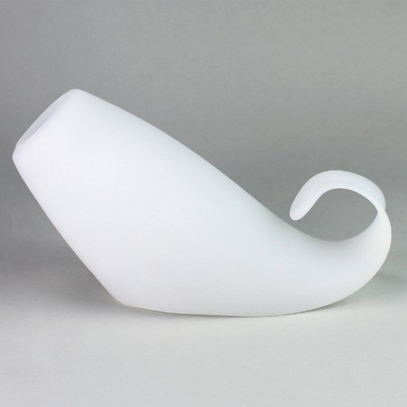 Gebogene Opal-Tulpe 180mm 30mm matt retro | Lampenbedarf