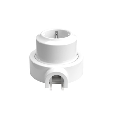 Schuko-Porzellansteckerset fuer Rohr 20 mm | Lampenbedarf