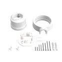 Schuko-Porzellansteckerset fuer Rohr 20 mm | Lampenbedarf