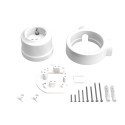 Schuko-Porzellansteckerset fuer Rohr 20 mm | Lampenbedarf