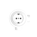 Schuko-Porzellansteckerset fuer Rohr 20 mm | Lampenbedarf