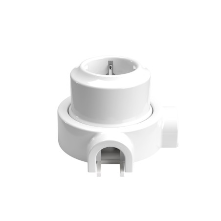Schuko-Porzellansteckerset fuer Rohr 20 mm | Lampenbedarf