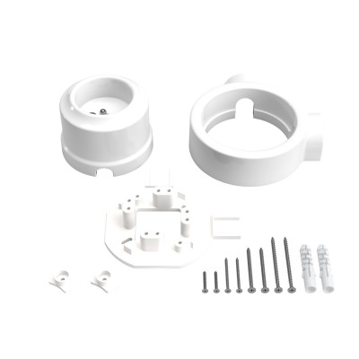 Kit franzoesische Steckdose Porzellan fuer Rohr 20 mm | Lampenbedarf