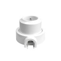 Kit franzoesische Steckdose Porzellan fuer Rohr 20 mm | Lampenbedarf