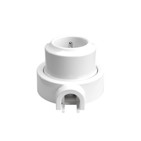 Kit franzoesische Steckdose Porzellan fuer Rohr 20 mm | Lampenbedarf