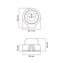 Kit franzoesische Steckdose Porzellan fuer Rohr 20 mm | Lampenbedarf