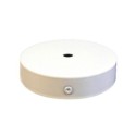 Soporte de metal color blanco 80mm diámetro y una salida