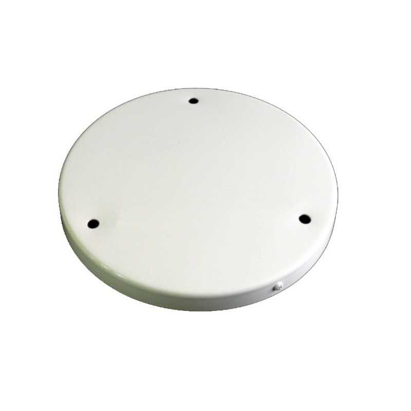 Soporte metal color blanco 250mm diámetro y tres salidas