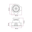 Porzellanschalter Radknauf Textilrohr 20mm | Lampenbedarf