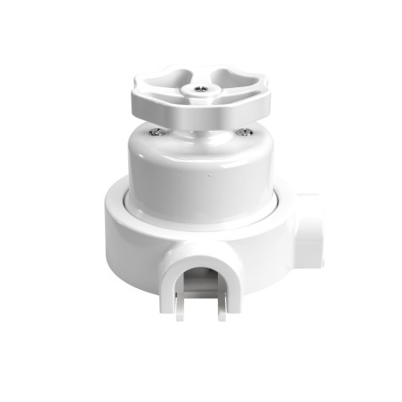 Porzellanschalter Radknauf Textilrohr 20mm | Lampenbedarf