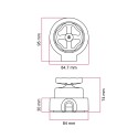 Porzellanschalter Radknauf Textilrohr 20mm | Lampenbedarf