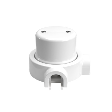 Blinddose Porzellan fuer Rohr 20 mm | Lampenbedarf