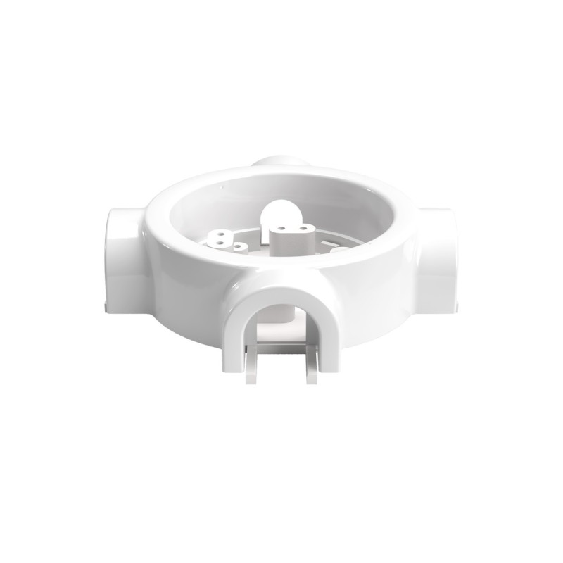 Porzellanbasis 4 Ausgaenge fuer Rohr 20mm | Lampenbedarf