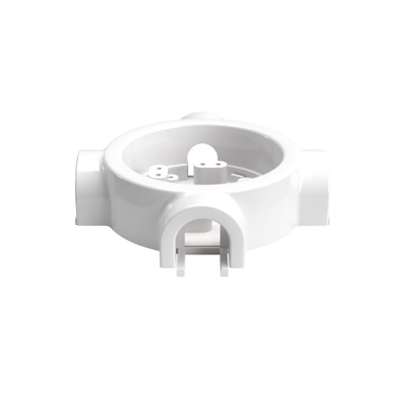 Porzellanbasis 4 Ausgaenge fuer Rohr 20mm | Lampenbedarf