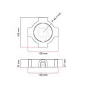 Porzellanbasis 4 Ausgaenge fuer Rohr 20mm | Lampenbedarf