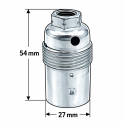 Metallische E14-Lampenfassung, vernickelt, glatter Koerper