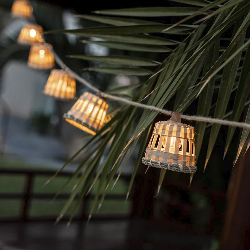 Lichterkette 10 LED IP44 Solarladung und Batterie | Lampenbedarf