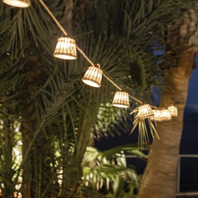 Lichterkette 10 LED IP44 Solarladung und Batterie | Lampenbedarf