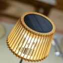Solarleuchte aus Bambus mit wiederaufladbarer Batterie IP54 | Lampenbedarf