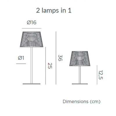 Solarleuchte aus Bambus mit wiederaufladbarer Batterie IP54 | Lampenbedarf