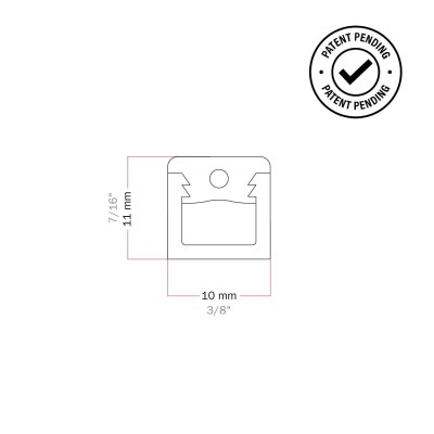 Kit de 4 fijaciones transparentes invisibles para cable eléctrico