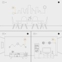 Kit de 4 fijaciones transparentes invisibles para cable eléctrico