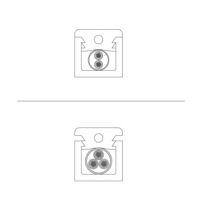 Kit de 4 fijaciones transparentes invisibles para cable eléctrico