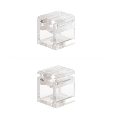 Kit de 4 fijaciones transparentes invisibles para cable eléctrico
