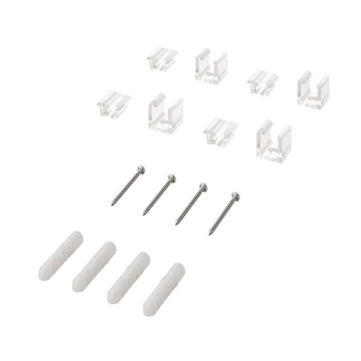 Kit de 4 fijaciones transparentes invisibles para cable eléctrico