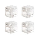 Kit de 4 fijaciones transparentes invisibles para cable eléctrico