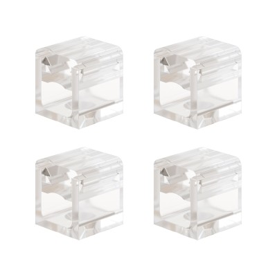 Kit de 4 fijaciones transparentes invisibles para cable eléctrico