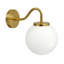 KIT NORD - Retro Wandapplikation aus Messing mit Glaskugel