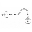 KIT NORD - Retro Wandapplikation aus Messing mit Glaskugel