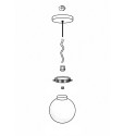 KIT CORE- Pendelleuchte mit Glaskugel mit Hals