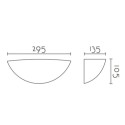 Aplique pared personalizable para LED 295mm escayola 5IN001