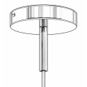 Zylindrische Metall-Kabelklemme 7 cm M10 | Lampenbedarf
