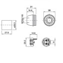 Leuchtenfassung E12 aus glattem Thermoplast | Lampenbedarf