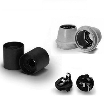Leuchtenfassung E12 aus glattem Thermoplast | Lampenbedarf