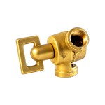 Messinggelenk Ø 16 x 6mm M10/100 mit quadratischer Flügelmutter