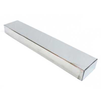 Soporte de metal cromo brillo 300mm largo x 50mm ancho