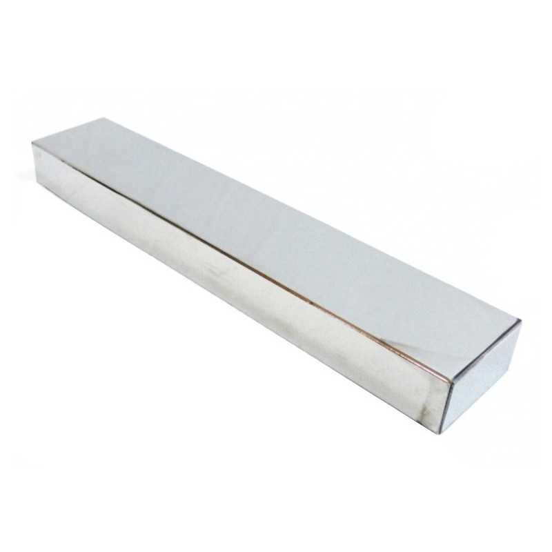 Soporte de metal cromo brillo 300mm largo x 50mm ancho