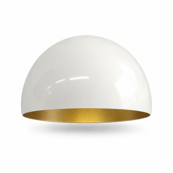 Halbkugelförmige Leuchte Ø160 × 82 mm mit goldener Innenseite