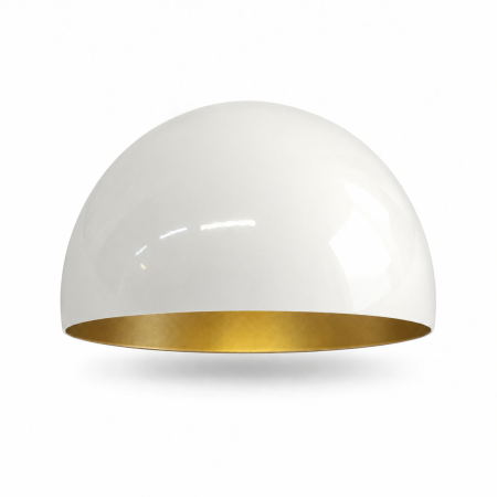 Halbkugelförmige Leuchte Ø160 × 82 mm mit goldener Innenseite